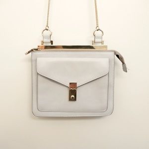 Zara Envelope Leather Purse in Sky Blue